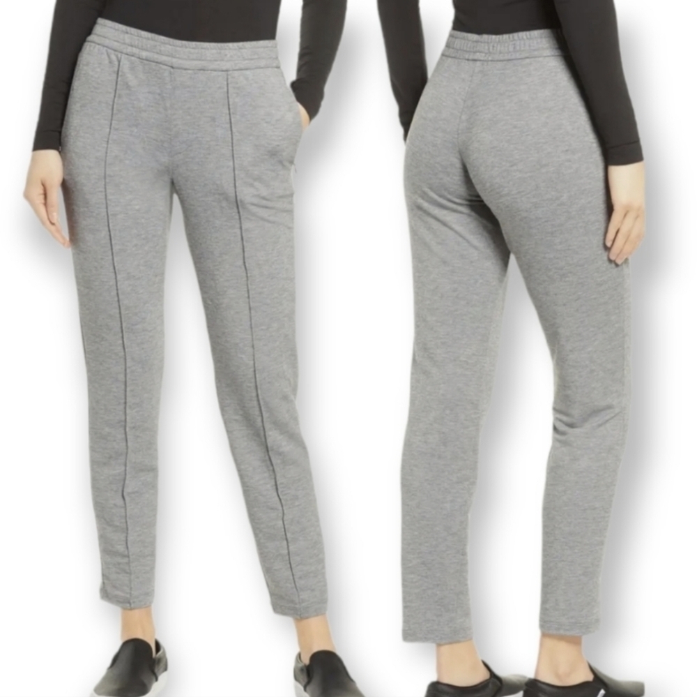 Tommy John The Go Anywhere Pintuck Jogger Heather Grey Women's Small NWT